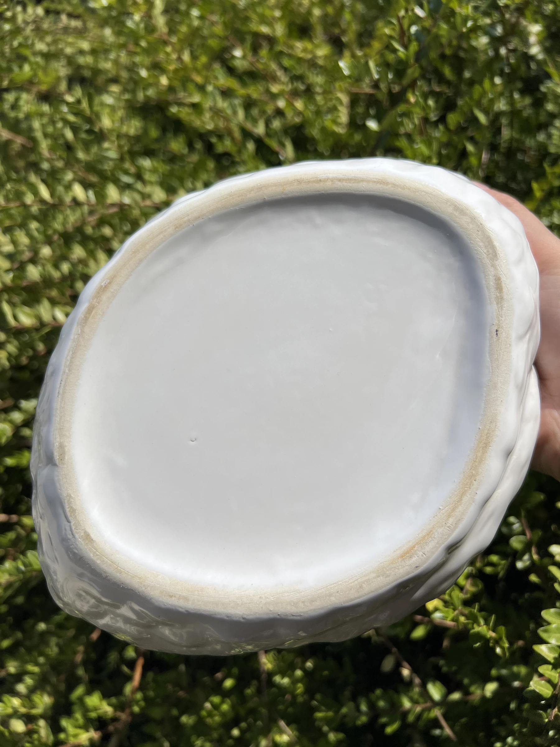 🦢 Vintage white ceramic swan cut – Decor, catch-all and flower pot cover – photo 11